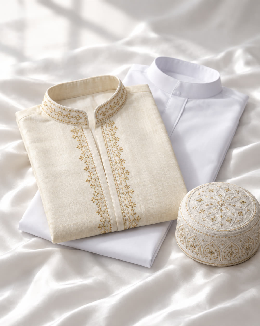 Folded thobe and kurta
